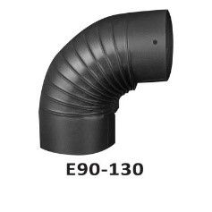 Колено для дымохода E90-130 13см коричневое/черное E90-130 фото