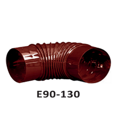 Коліно для димаря E90-130 13см коричневе/чорне E90-130 фото